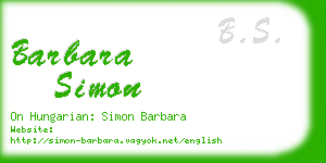 barbara simon business card